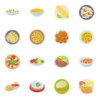 Trendy Dishes Concepts vector