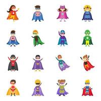 Kid Superheroes Concepts vector