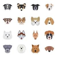 Trendy Dogs Concepts vector