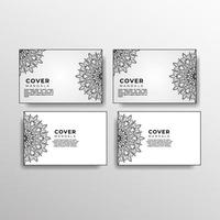 cover template with mandala flower. vector