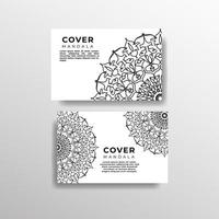 cover template with mandala flower. vector