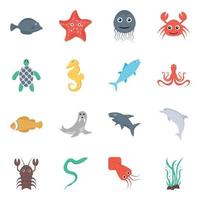 Underwater Life Concepts vector