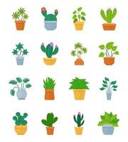 House Plants Elements vector