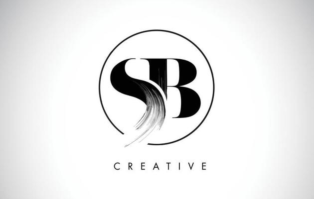 VS Brush Stroke Letter Logo Design. Black Paint Logo Leters Icon ...