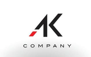 ak logo. vector de diseño de letra.