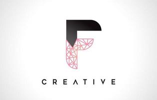 logotipo de la letra f belleza. vector de diseño de letra f con vector de aspecto de origami