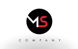 ms logo. vector de diseño de letra.