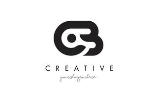 CB Letter Logo Design with Creative Modern Trendy Typography. vector