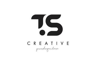 Diseño de logotipo de letra TS con tipografía creativa de moda moderna. vector