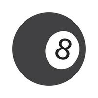 8 ball billiard vector line for web, presentation, logo, Icon Symbol.