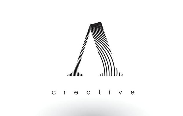 A Logo Design With Multiple Lines and Black and White Colors.