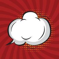 pop art speech bubble with cloud vector