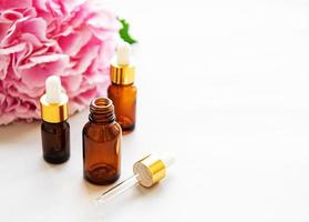 hortensia rosa y aceite de masaje