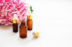 hortensia rosa y aceite de masaje