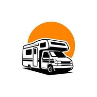 RV, camper van illustration vector