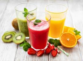 Healthy fruit smoothies photo