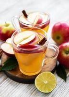 Apple cider  with cinnamon sticks photo