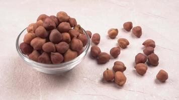 Black Chickpeas or Kala Chana with chana dal pulse isolated on wooden Background. photo