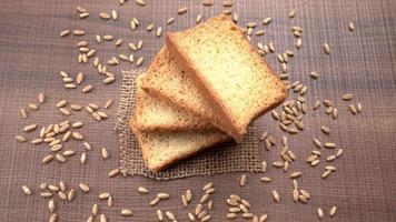 Crunchy Rusk or Toast for healthy life with wheat for breakfast. photo