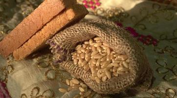 Crunchy Rusk or Toast for healthy life with wheat for breakfast. photo