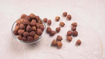 Black Chickpeas or Kala Chana with chana dal pulse isolated on wooden Background. photo