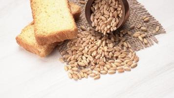 Crunchy Rusk or Toast for healthy life with wheat for breakfast. photo