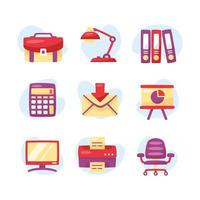 Back to Work Icon Set vector
