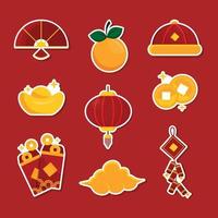 colección de iconos de gong xi fa cai vector