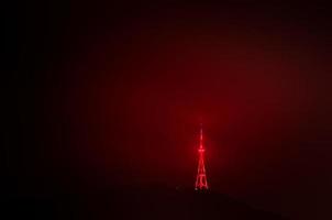 red tbilisi tv tower photo