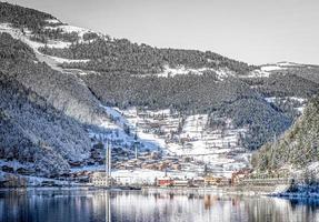 uzungol panorama in winter photo