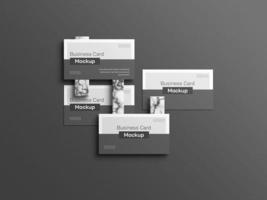 business cards Mockup on Black background photo