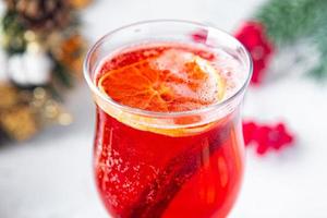 vino caliente espumoso fiesta cóctel navideño grog vino especias año nuevo bebida foto