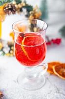 vino caliente espumoso fiesta cóctel navideño grog vino especias año nuevo bebida foto