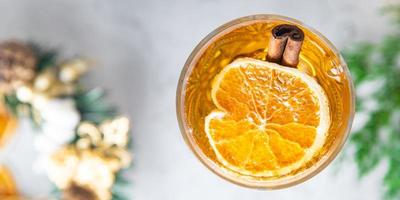 christmas mulled wine cocktail sparkling, grog wine spices new year drink sweet photo