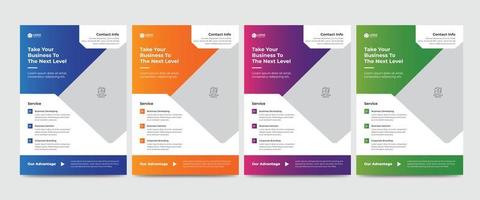 Colorful Corporate Modern Creative Business Flyer and Poster Template. Colorful Leaflet Design vector