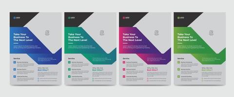 Colorful Corporate Modern Creative Business Flyer and Poster Template. Colorful Leaflet Design vector