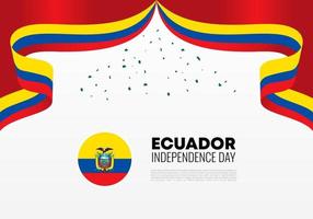 Ecuador independence day for national celebration on august 10 th. vector