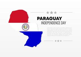 Día de la Independencia de Paraguay para la celebración nacional el 14 y 15 de mayo. vector