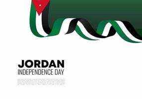 Día de la independencia de Jordania para la celebración nacional el 25 de mayo. vector