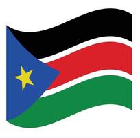 bandera nacional de sudán del sur vector