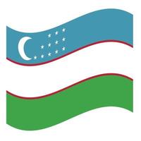 bandera nacional de uzbekistán vector