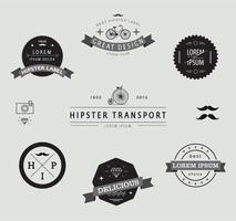 conjunto de etiquetas modernas de vector hipster, iconos