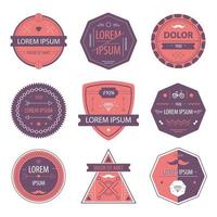 set of vector hipster modern labels, icons