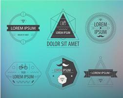 set of vector hipster modern labels, icons