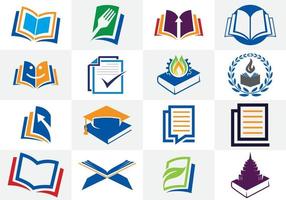 símbolo de signo de educación, plantilla de diseño vectorial de iconos de libros vector