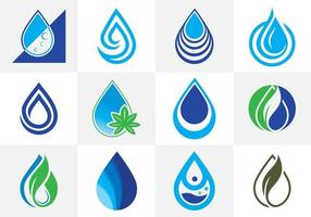diseños de plantilla de logotipo de gota de agua abstracta moderna. icono de gota de agua. vector