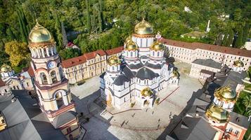 The Christian landmark of the New Athos monastery photo