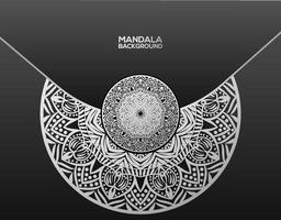 Luxury ornamental mandala silver background vector