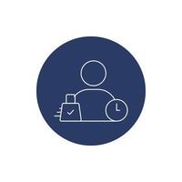 avatar security lock icon vector