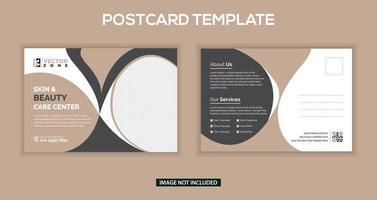 Spa and health postcard template vector